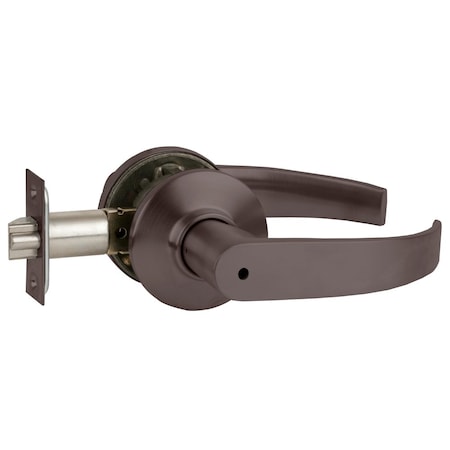 Schlage Grade 2 Tubular Lock, Privacy Function, Non-Keyed, Neptune Lever, Oil-Rubbed Bronze Fnsh, Non-Handed S40D NEP 613